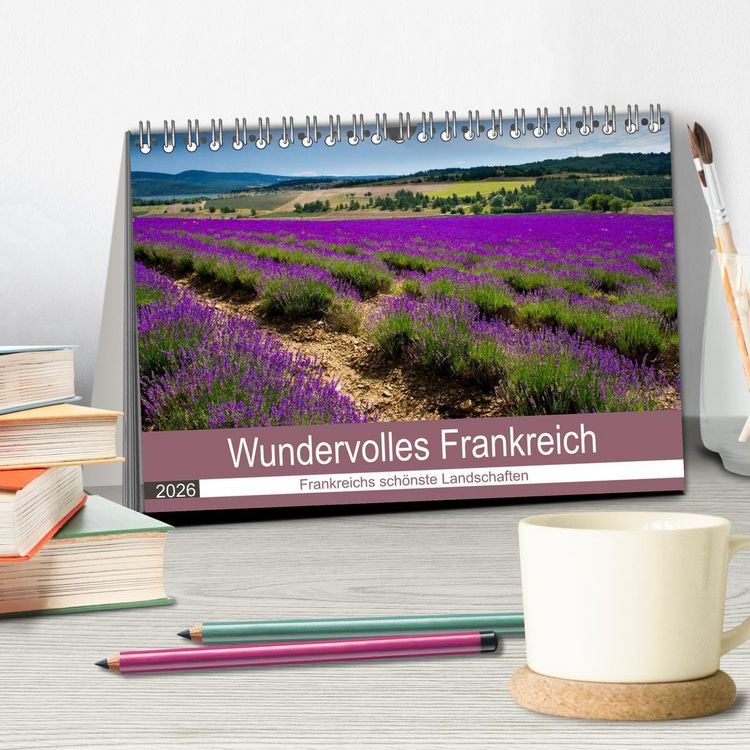 Produktbild: Wundervolles Frankreich (Tischkalender 2026 DIN A5 quer), CALVENDO Monatskalender