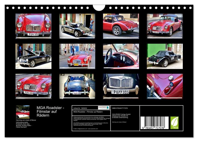 Produktbild: MGA Roadster - Filmstar auf R&auml;dern (Wandkalender 2026 DIN A4 quer), CALVENDO Monatskalender