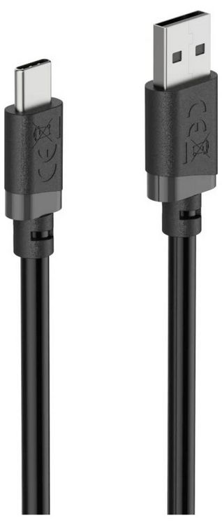 Produktbild: Hama USB-Ladekabel USB 2.0 USB-A Stecker, USB-C&reg; Stecker 0.5m Schwarz 00201818