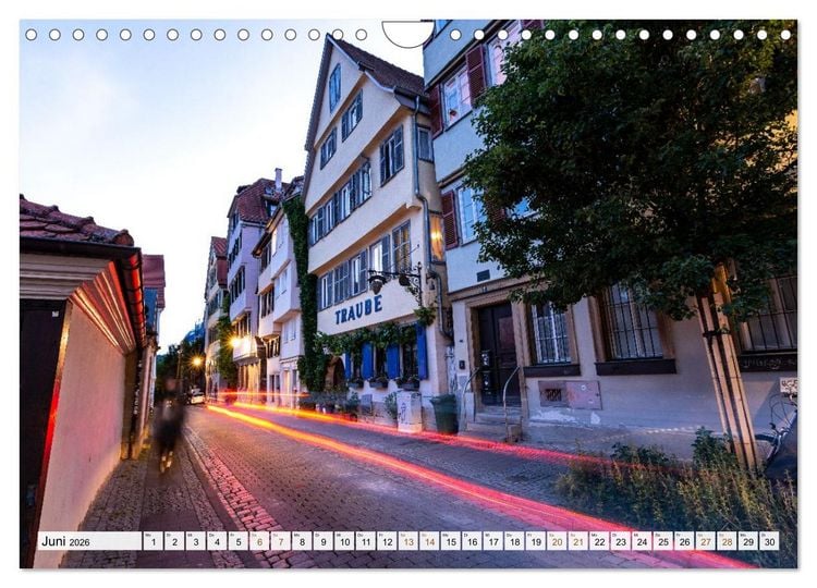 Produktbild: Nachts in T&uuml;bingen (Wandkalender 2026 DIN A4 quer), CALVENDO Monatskalender