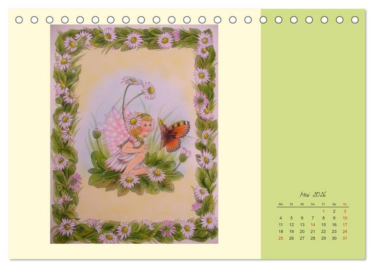 Produktbild: Blumen Elfen (Tischkalender 2026 DIN A5 quer), CALVENDO Monatskalender