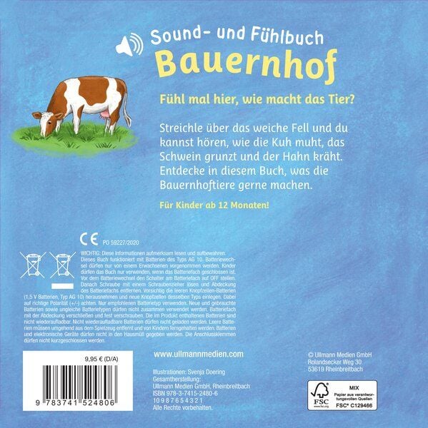 Produktbild: Sound- und Fühlbuch Bauernhof (mit 6 Sound- und Fühlelementen)