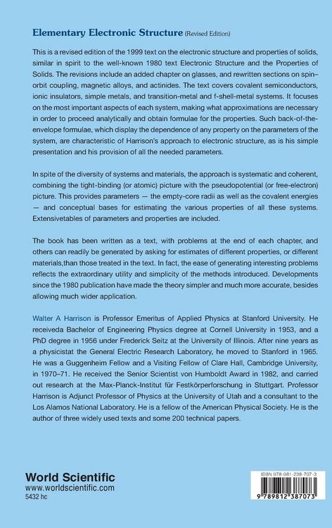 Produktbild: Elementary Electronic Structure (revised