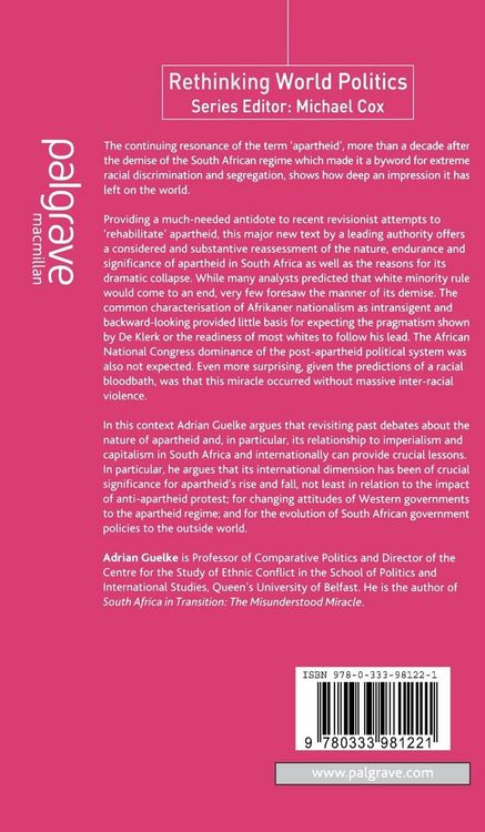 Produktbild: Rethinking the Rise and Fall of Apartheid