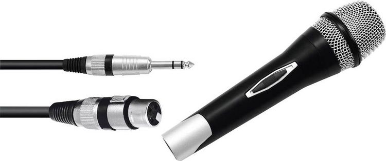 Produktbild: Gesangs-Mikrofon Omnitronic Partymic-1 &Uuml;bertragungsart (Details):Kabelgebunden inkl. Kabel, Schalter