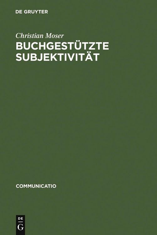 Produktbild: Buchgest&uuml;tzte Subjektivit&auml;t
