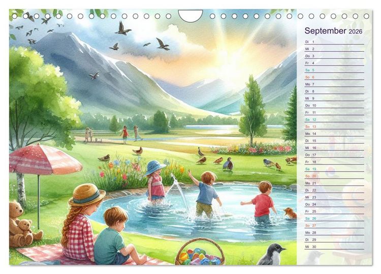 Produktbild: KINDERLAND (Wandkalender 2026 DIN A4 quer), CALVENDO Monatskalender