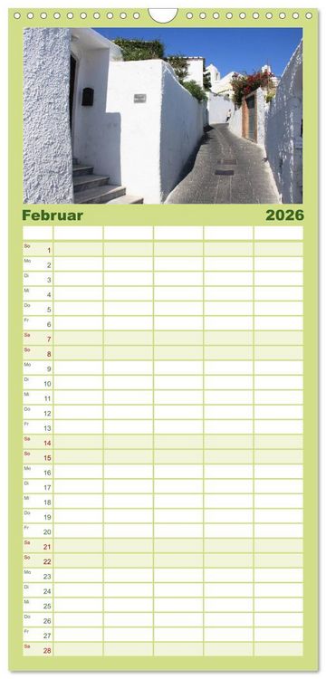 Produktbild: Familienplaner 2026 - Ischia mit 5 Spalten (Wandkalender, 21 x 45 cm) CALVENDO