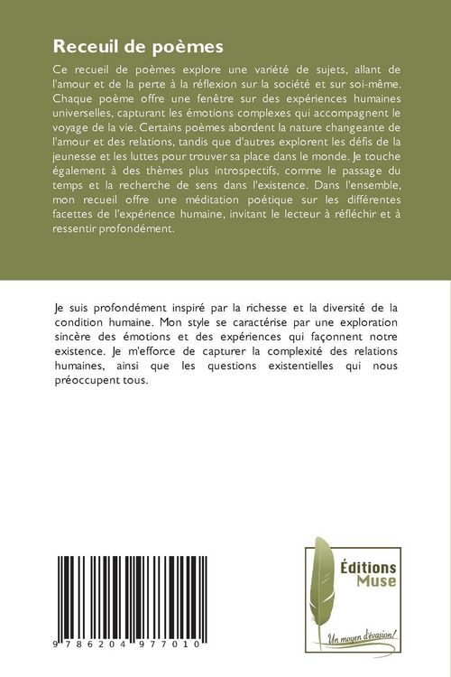 Produktbild: Receuil de po&egrave;mes