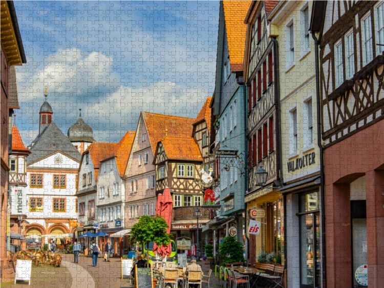 Produktbild: CALVENDO Puzzle Lohr am Main Impressionen 1000 Teile Lege-Gr&ouml;&szlig;e 64 x 48 cm Foto-Puzzle Bild von Dirk Meutzner