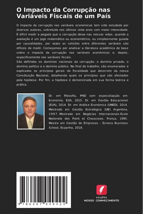 Produktbild: O Impacto da Corrup&ccedil;&atilde;o nas Vari&aacute;veis Fiscais de um Pa&iacute;s
