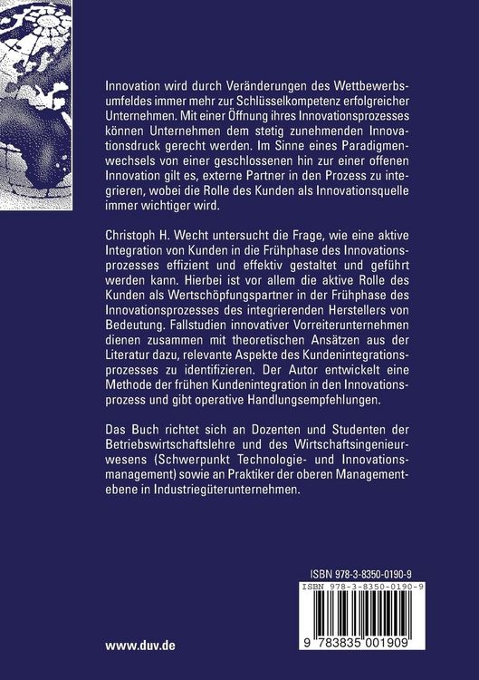 Produktbild: Das Management aktiver Kundenintegration in der Fr&uuml;hphase des Innovationsprozesses