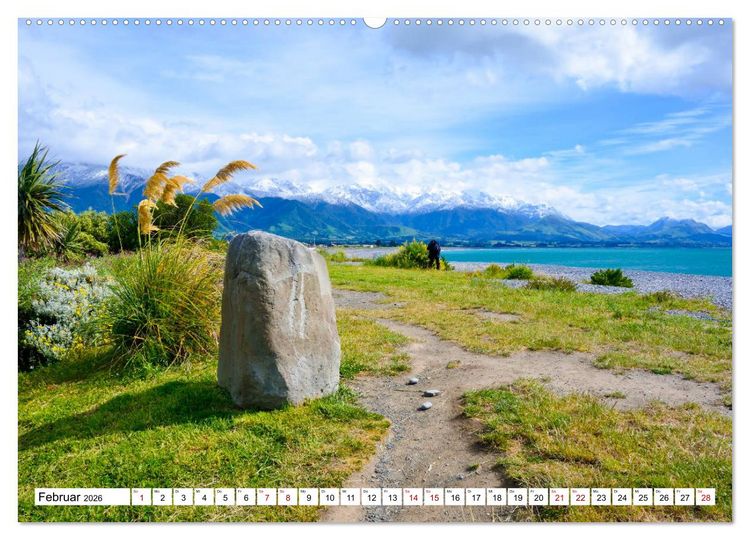 Produktbild: Neuseeland - Die sch&ouml;nsten Orte am anderen Ende der Welt (hochwertiger Premium Wandkalender 2026 DIN A2 quer), Kunstdruck in Hochglanz