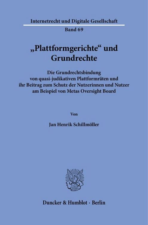 Produktbild: "Plattformgerichte" und Grundrechte