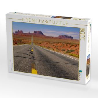 Produktbild: CALVENDO Puzzle Highway 163 zum Monument Valley | 1000 Teile Lege-Gr&ouml;&szlig;e 64x48cm Foto-Puzzle f&uuml;r gl&uuml;ckliche Stunden