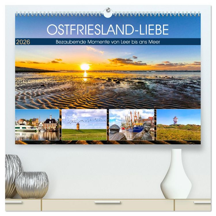 Produktbild: OSTFRIESLAND-LIEBE (hochwertiger Premium Wandkalender 2026 DIN A2 quer), Kunstdruck in Hochglanz