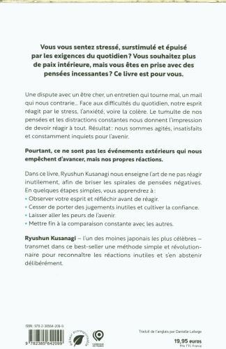 Produktbild: L'art de ne pas r&eacute;agir : les secrets d'une vie sans stress