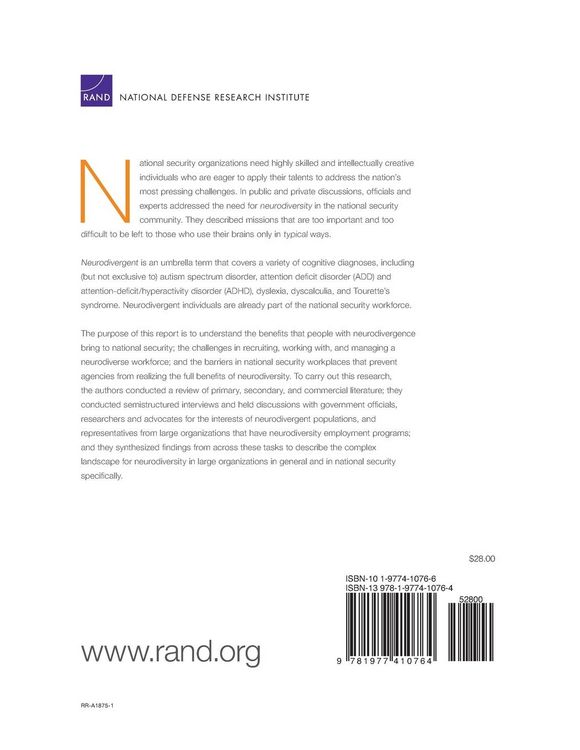 Produktbild: Neurodiversity and National Security