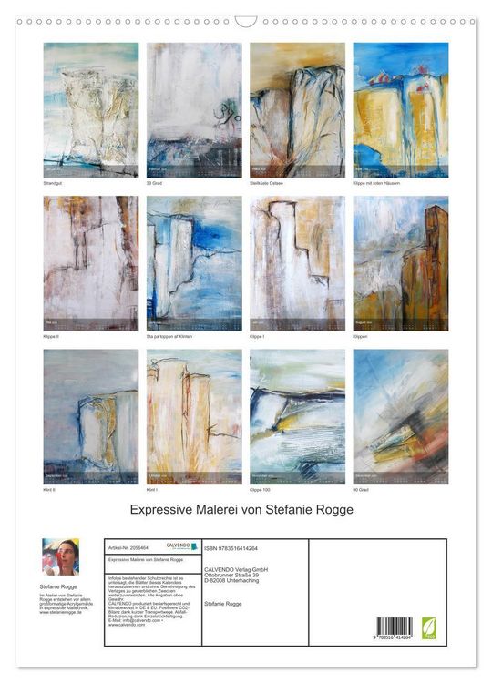 Produktbild: Expressive Malerei von Stefanie Rogge (Wandkalender 2026 DIN A2 hoch), CALVENDO Monatskalender