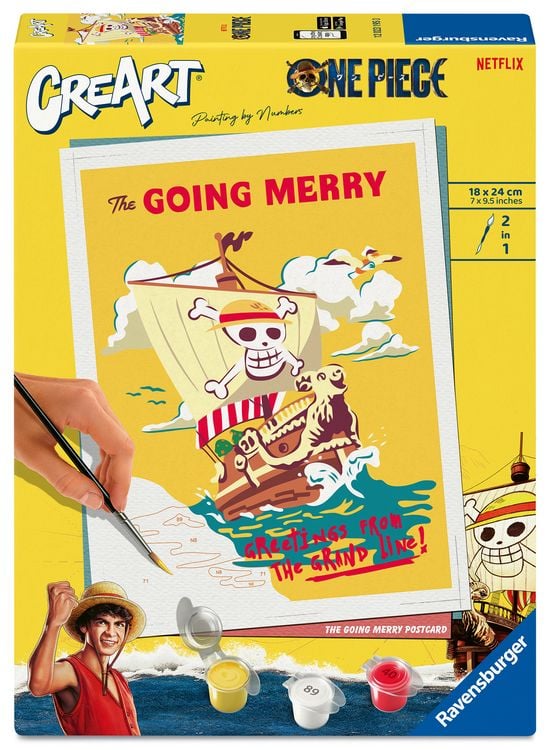 Produktbild: CreArt, Malen nach Zahlen Adults Trend One Piece - Das Piratenschiff Flying Lamb (Going Merry)