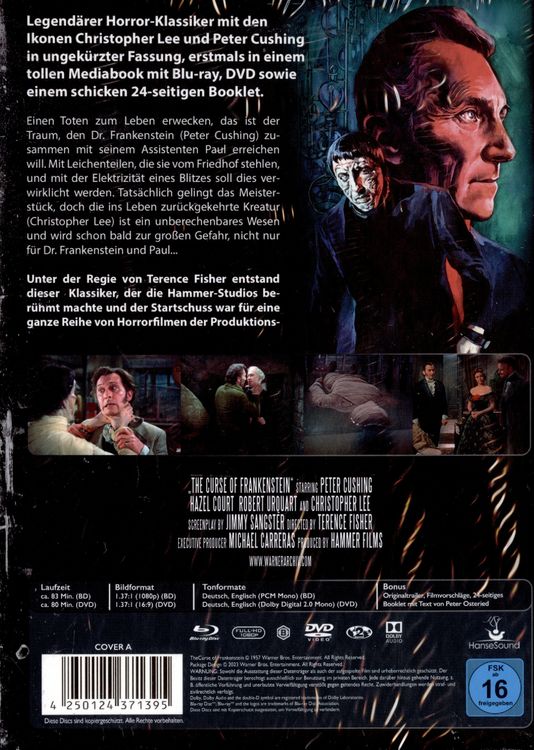 Produktbild: Frankensteins Fluch - Cover A (Uncut Limited Mediabook, Hammer Film-Edition)