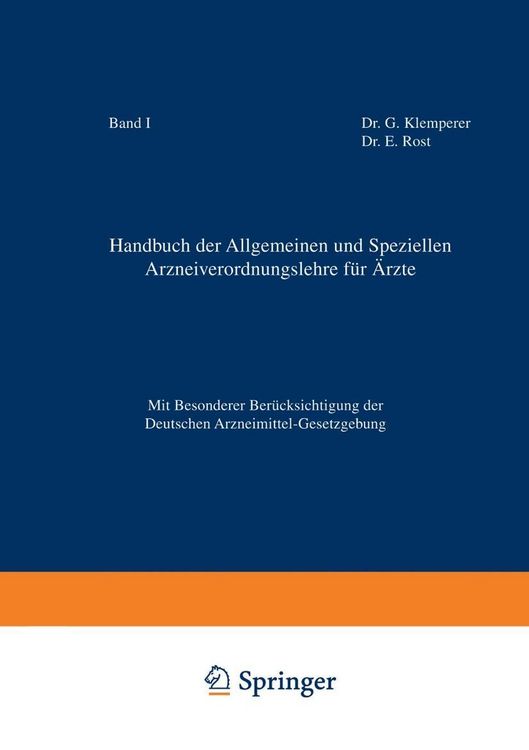 Produktbild: Handbuch der Allgemeinen und Speziellen Arzneiverordnungslehre f&uuml;r &Auml;zte