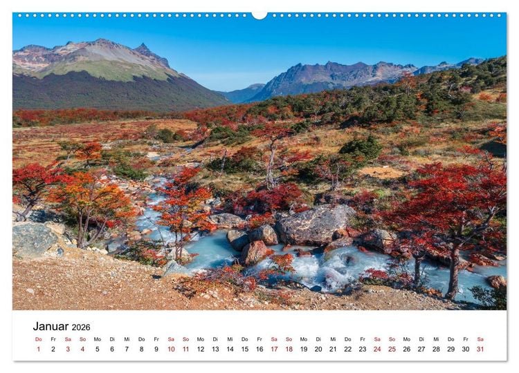 Produktbild: Patagonien, Tierra del Fuego: Am Rand der Welt (Wandkalender 2026 DIN A2 quer), CALVENDO Monatskalender