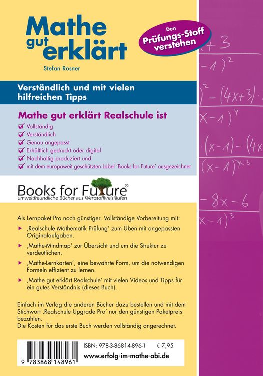 Produktbild: Mathe gut erkl&auml;rt Realschule Baden-W&uuml;rttemberg