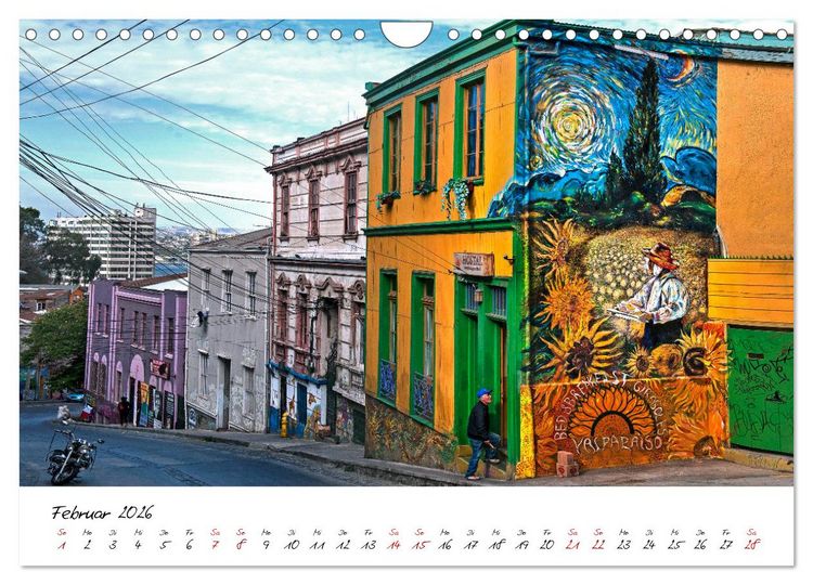 Produktbild: Die Farben von Valpara&iacute;so (Wandkalender 2026 DIN A4 quer), CALVENDO Monatskalender