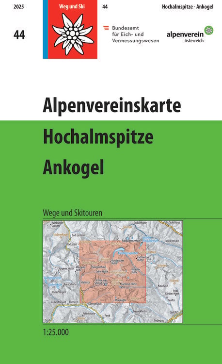 Produktbild: Alpenvereinskarte
