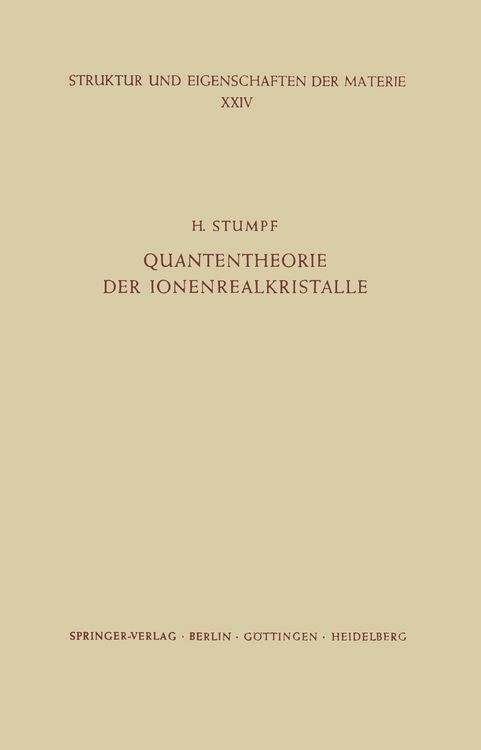 Produktbild: Quantentheorie der Ionenrealkristalle