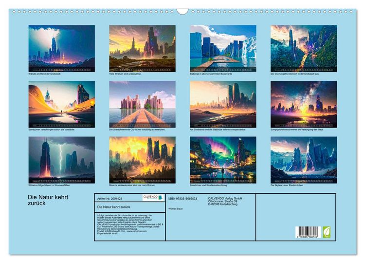 Produktbild: Die Natur kehrt zur&uuml;ck (Wandkalender 2026 DIN A2 quer), CALVENDO Monatskalender