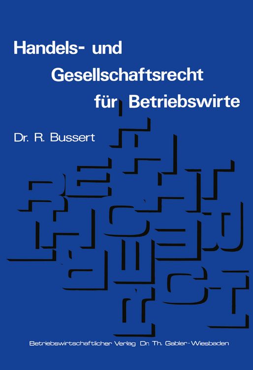 Produktbild: Handels- und Gesellschaftsrecht f&uuml;r Betriebswirte