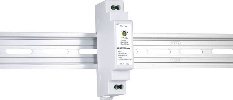 Produktbild: Basetech BT-2250247 Hutschienen-Netzteil (DIN-Rail) 12 V 1.25 A 15 W Anzahl Ausg&auml;nge:1 x Inhalt 1 St.