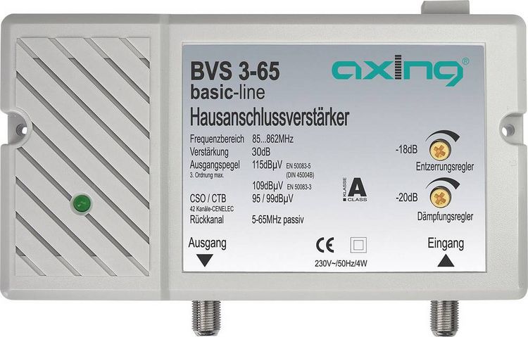 Produktbild: Axing BVS 3-65 Kabel-TV Verst&auml;rker 30 dB