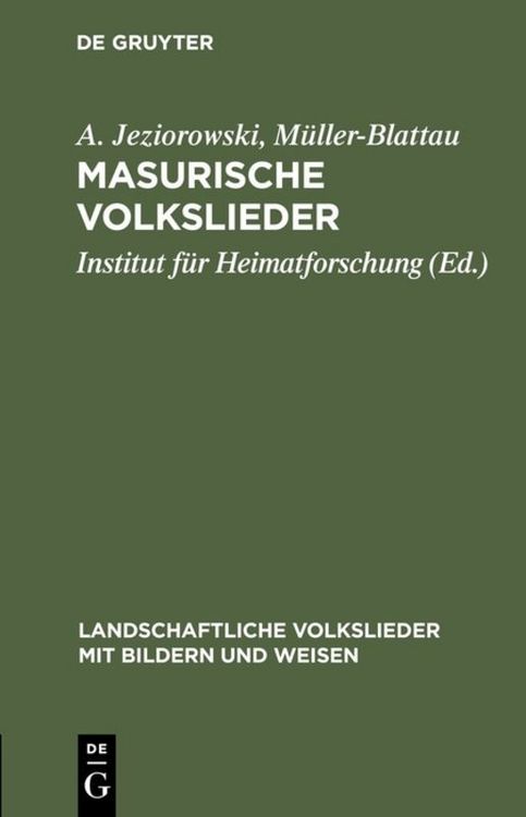 Produktbild: Masurische Volkslieder
