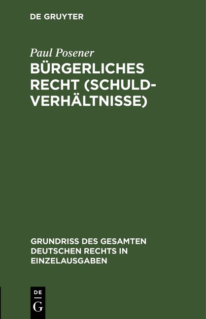 Produktbild: B&uuml;rgerliches Recht (Schuldverh&auml;ltnisse)