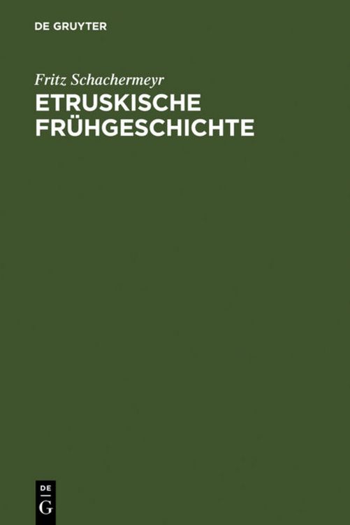 Produktbild: Etruskische Fr&uuml;hgeschichte