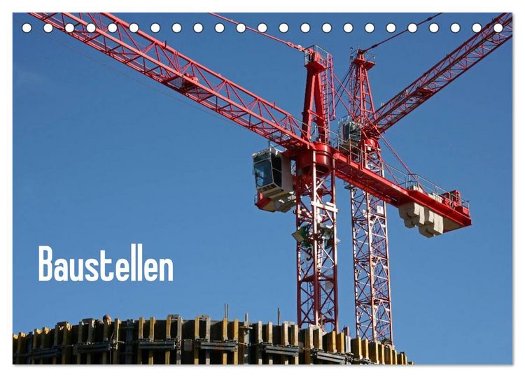 Produktbild: Baustellen (Tischkalender 2026 DIN A5 quer), CALVENDO Monatskalender
