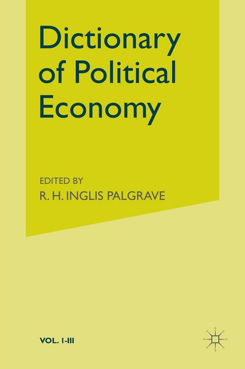 Produktbild: Palgrave's Dictionary of Political Economy