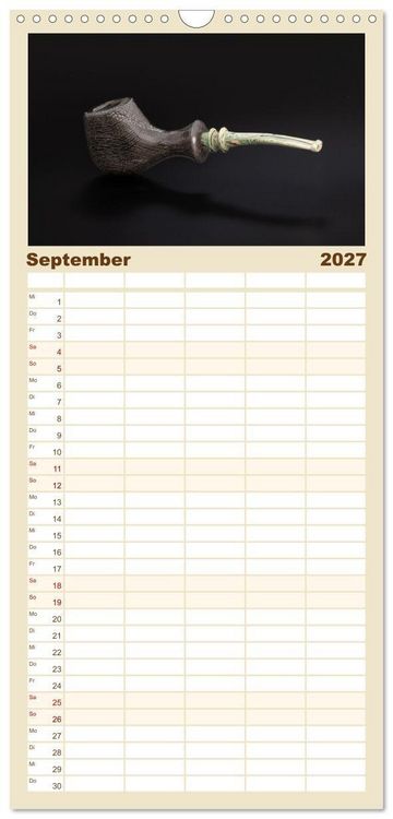 Produktbild: Familienplaner 2027 - Pfeifenwelten mit 5 Spalten (Wandkalender, 21 x 45 cm) CALVENDO