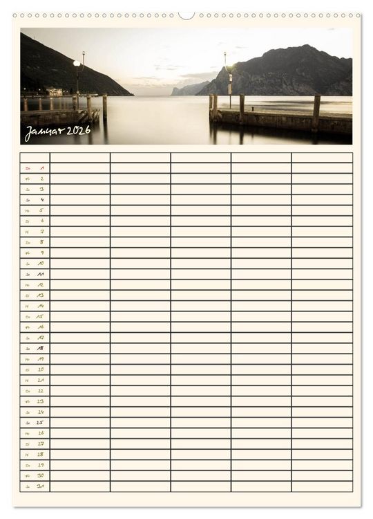 Produktbild: Der Gardasee im Norden - Familienplaner 2026 (hochwertiger Premium Wandkalender 2026 DIN A2 hoch), Kunstdruck in Hochglanz