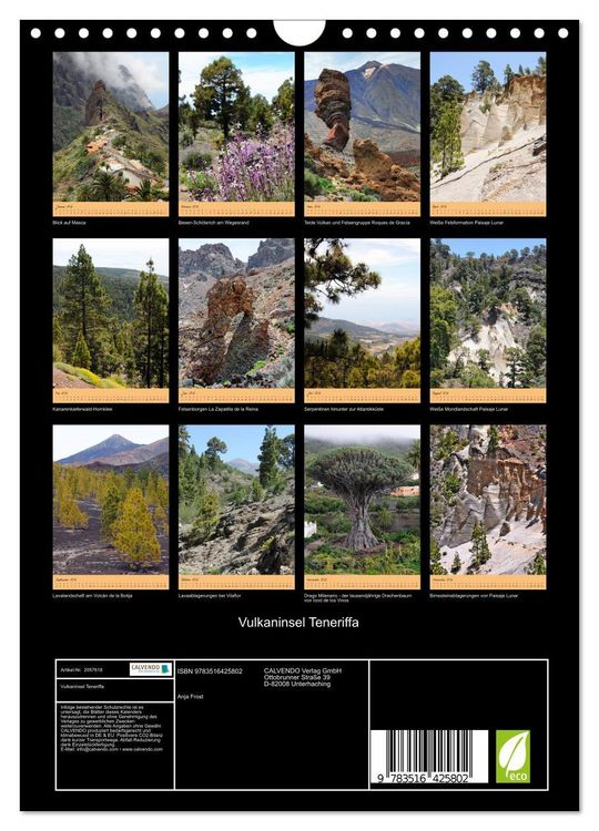 Produktbild: Vulkaninsel Teneriffa (Wandkalender 2026 DIN A4 hoch), CALVENDO Monatskalender