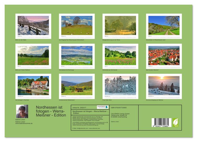 Produktbild: Nordhessen ist fotogen - Werra-Mei&szlig;ner - Edition (hochwertiger Premium Wandkalender 2026 DIN A2 quer), Kunstdruck in Hochglanz