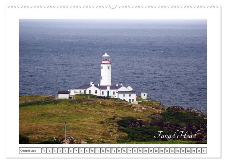 Produktbild: Irische Leuchtt&uuml;rme - Leuchtfeuer entlang Irlands wilder K&uuml;ste (hochwertiger Premium Wandkalender 2026 DIN A2 quer), Kunstdruck in Hochglanz