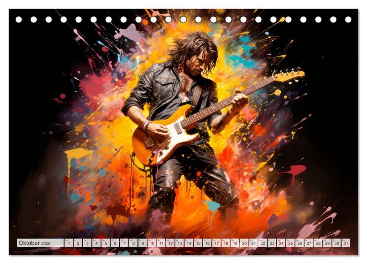 Produktbild: ROCK Sp&uuml;re die grenzenlose Power (Tischkalender 2026 DIN A5 quer), CALVENDO Monatskalender