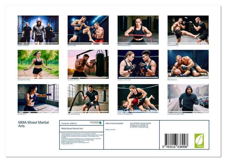 Produktbild: MMA Mixed Martial Arts (Wandkalender 2026 DIN A4 quer), CALVENDO Monatskalender