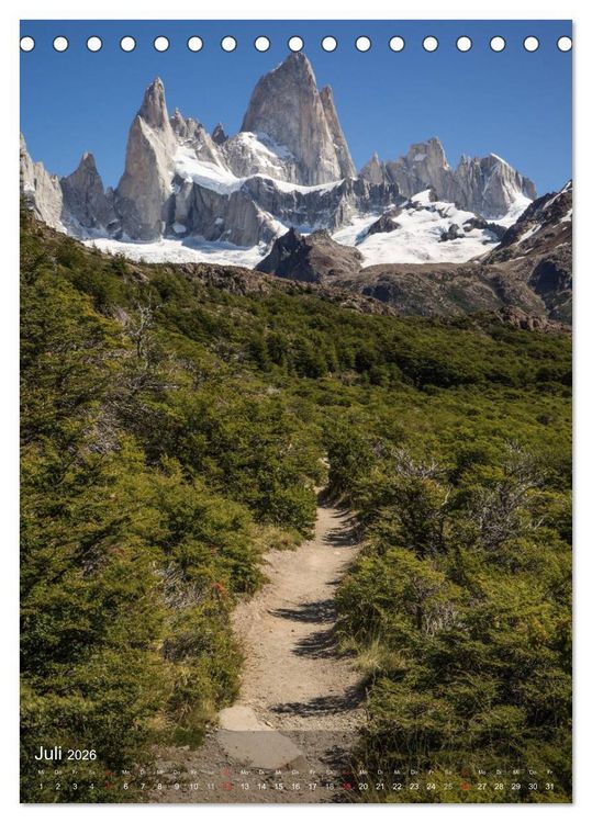 Produktbild: Majest&auml;tische Berge Cerro Fitzroy Patagonien (Tischkalender 2026 DIN A5 hoch), CALVENDO Monatskalender