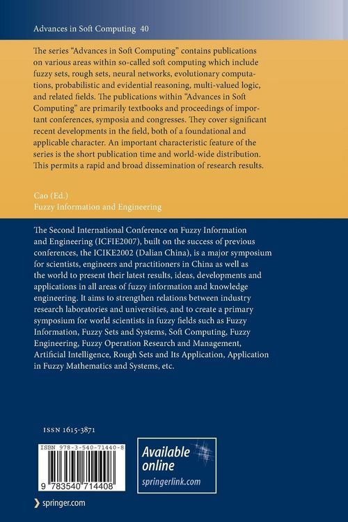Produktbild: Fuzzy Information and Engineering