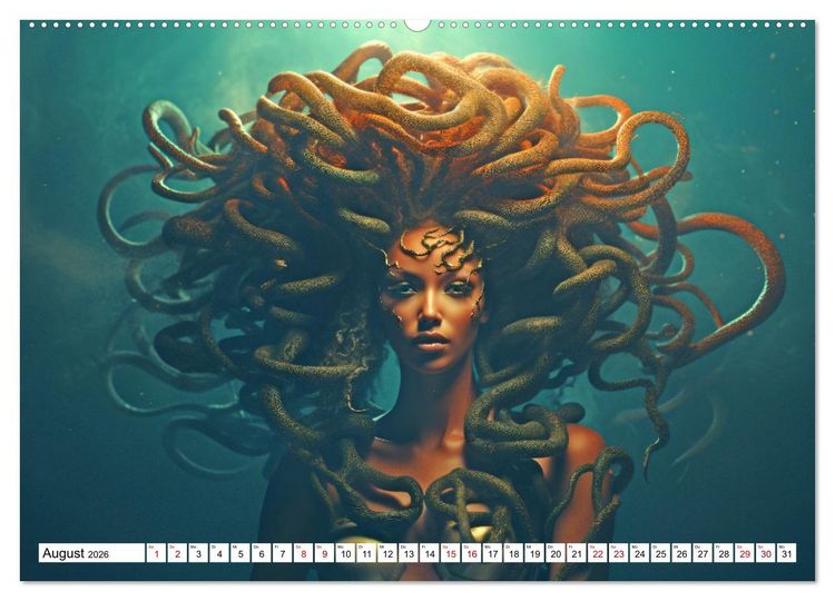 Produktbild: Mystische Kreaturen - Ein Jahr voller Magie und Fantasie (hochwertiger Premium Wandkalender 2026 DIN A2 quer), Kunstdruck in Hochglanz